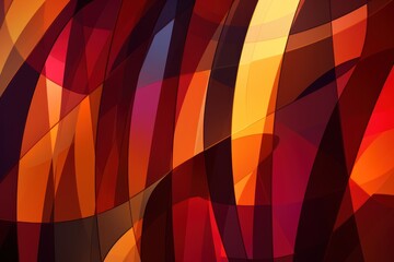 Colorful animated background, in the style of linear patterns and shapes, rounded shapes, dark ruby and topaz, flat shapes