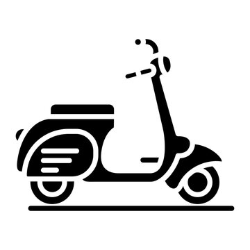 Delivery Scooter icon vector image. Can be used for Food Delivery.