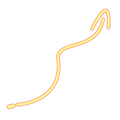 Drawn line art style neon