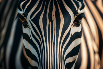 close up portrait a zebra