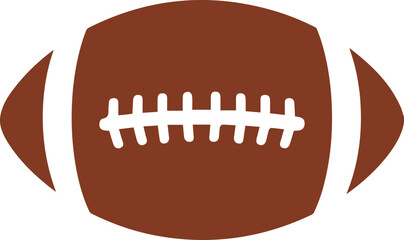 Football clip art design on plain white transparent isolated background for card, shirt, hoodie, sweatshirt, apparel, card, tag, mug, icon, poster or badge
