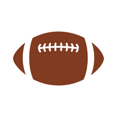 Football clip art design on plain white transparent isolated background for card, shirt, hoodie, sweatshirt, apparel, card, tag, mug, icon, poster or badge