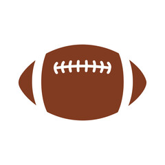 Football clip art design on plain white transparent isolated background for card, shirt, hoodie, sweatshirt, apparel, card, tag, mug, icon, poster or badge