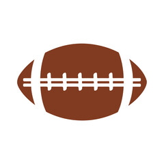 Football clip art design on plain white transparent isolated background for card, shirt, hoodie, sweatshirt, apparel, card, tag, mug, icon, poster or badge