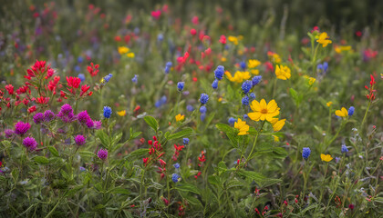 Florida Wild Flowers in the Nature.