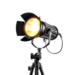 Show stage spotlight lamp isolated on white or transparent background - obrazy, fototapety, plakaty