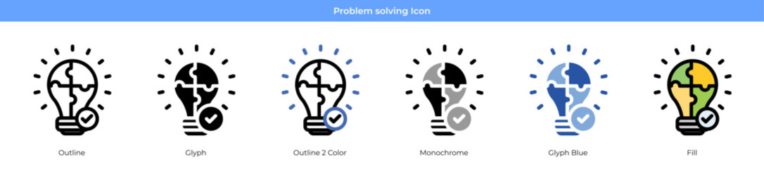 Problem solving Icon Set - obrazy, fototapety, plakaty