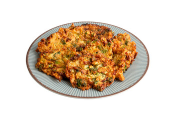 Mucver, Turkish traditional food. (Turkish cuisine) Homemade Food with Zucchini.