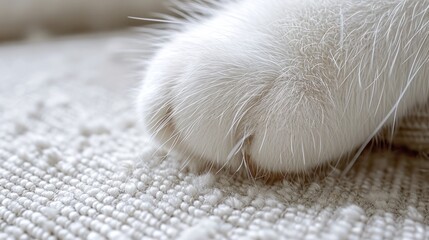 close up to cat paw