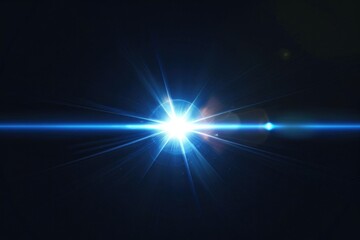 Lens flare, Shining sun glare rays. Background Generative AI