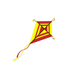 Vector illustration of a kite on a white background
