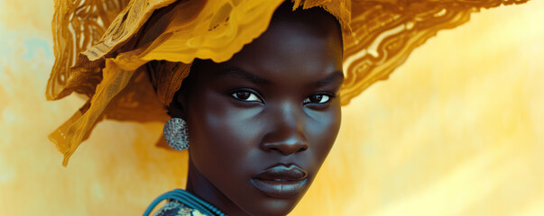 Fashion magazine shot of african model