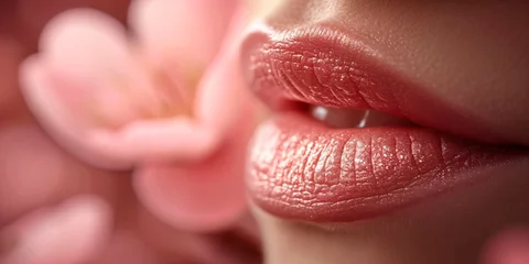 Fotobehang beautiful female lips © CROCOTHERY