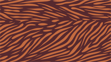 Vector. Animal skin background pattern. Beautiful pattern made by the Mother Nature. Flat Vector Illustration. Wooden slats. Tiger fur, orange stripes pattern. Seamless.