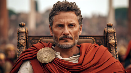 Portrait of an ancient Roman man.  - obrazy, fototapety, plakaty
