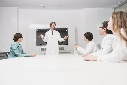 meeting in a pharmaceutical company