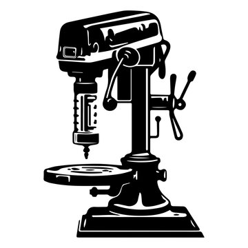 recommend clip art: drill press icon illustration, drill press black silhouette logo svg vector