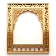 Empty Ramadan celebration frame on white background Generative Ai