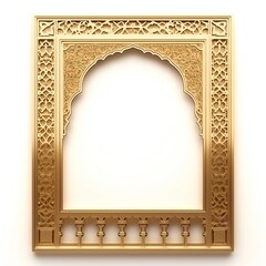 Obraz premium Empty Ramadan celebration frame on white background Generative Ai