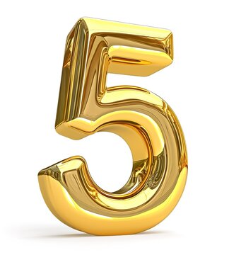 Number 5 is a highly detailed and realistic number for celebrating a birthday, anniversary or special event