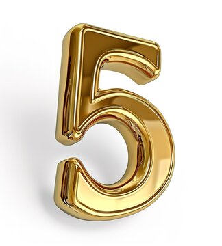 Number 5 is a highly detailed and realistic number for celebrating a birthday, anniversary or special event