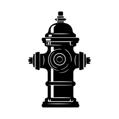 Fototapeta premium fire hydrant icon illustration, fire hydrant black silhouette logo svg vector