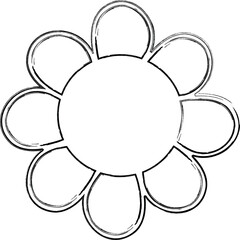 Flower drawing doodle decoration and design.