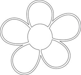 Flower drawing line decoration and design.
