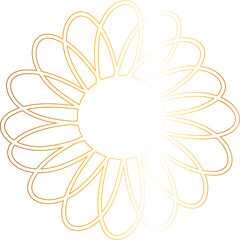 Flower drawing gradient decoration and design.