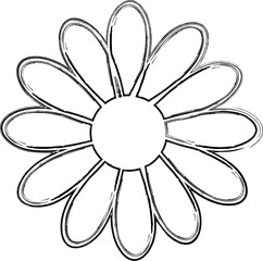 Flower drawing doodle decoration and design.