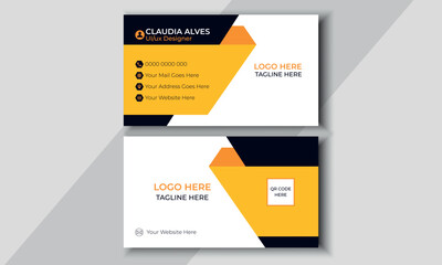 Business card design template, Clean professional business card template, visiting card template, business card design.