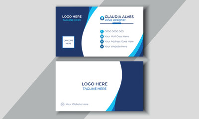 Business card design template, Clean professional business card template, visiting card template, business card design.