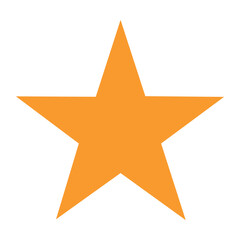 Gold alone star vector logo isolated element.