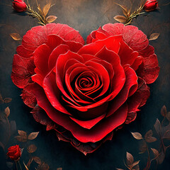 background with red rose