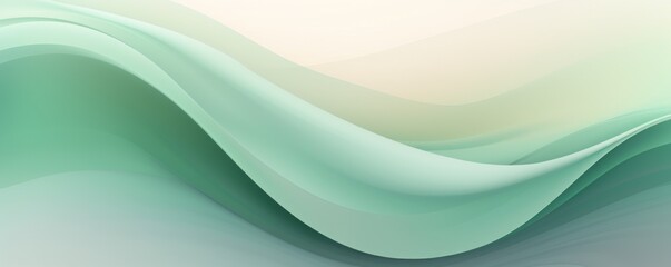 Graphic design background with modern soft curvy waves background design with light mint, dim mint, and dark mint color.