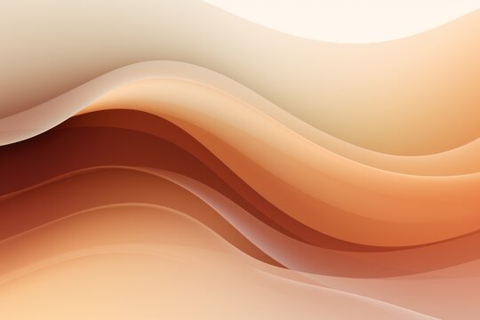 Graphic design background with modern soft curvy waves background design with light orange, dim orange, and dark orange color