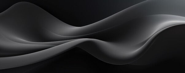 Graphic design background with modern soft curvy waves background design with light charcoal, dim charcoal, and dark charcoal color