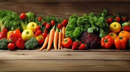 natural fresh food background illustration farm market, vegetables fruits, sustainable local natural fresh food background