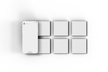 Blank phone with extra square screen