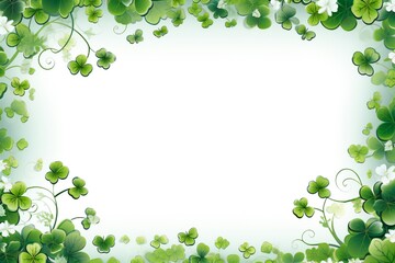 Empty Saint Patrick's Day frame design Generative Ai