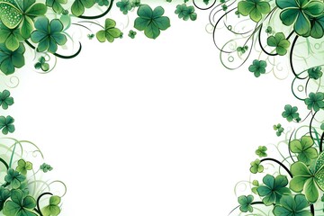Empty Saint Patrick's Day frame design Generative Ai