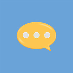 speech bubble 3d icon text