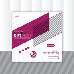 Creative corporate business solution idea social media post and Instagram banner template design