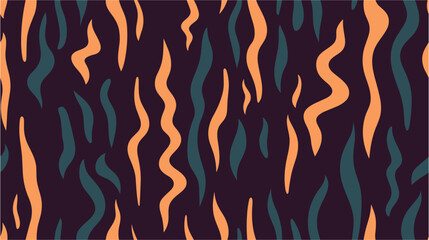 Abstract background with wavy lines pattern. Flat lay and top view. EPS-10. Waves, swirl, twirl pattern. Fire flames seamless pattern. Vector Illustration Tiger Fur Pattern Background.