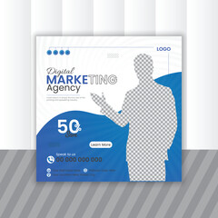 Creative corporate business solution idea social media post and Instagram banner template design