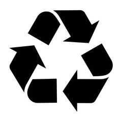 Recycle symbol icon isolated vector element.