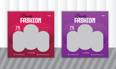 Fashion social media post design
