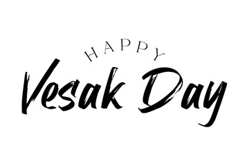 Fototapeta na wymiar Happy Vesak Day Lettering vector illustration.