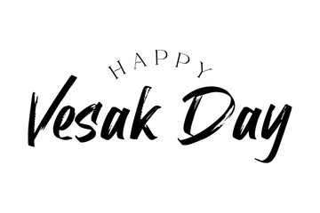 Happy Vesak Day Lettering vector illustration.