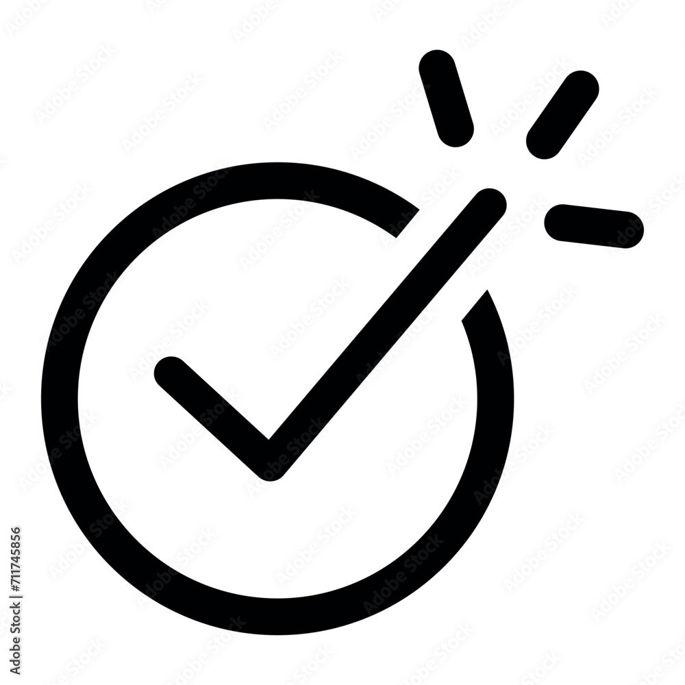 Poster round pop highlighting checkbox icon isolated on transparent background. vector element.